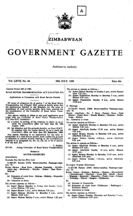 __ Aambabwean ‘Governmentgazette