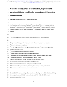 Genomic Consequences of Colonisation, Migration and Genetic