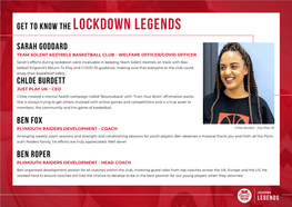 Get to Know the Lockdown Legends Sarah Goddard