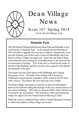 Dean Village News Issue 167 Spring 2014