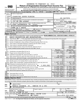 Return of Organization Exempt from Income Tax OMB No