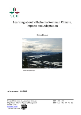 Learning About Vilhelmina Kommun Climate, Impacts and Adaptation