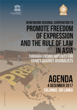 AGENDA 4 December 2017 Colombo, Sri Lanka