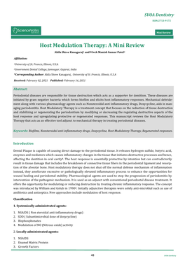 Host Modulation Therapy: a Mini Review