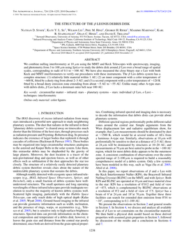 The Structure of the B Leonis Debris Disk