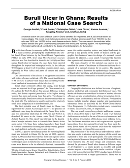 Buruli Ulcer in Ghana: Results of a National Case Search
