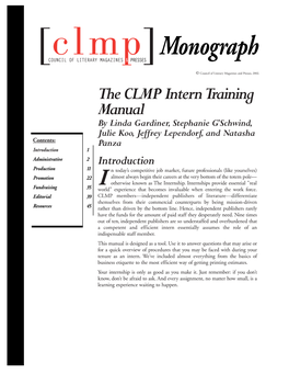 Intern Training Manual