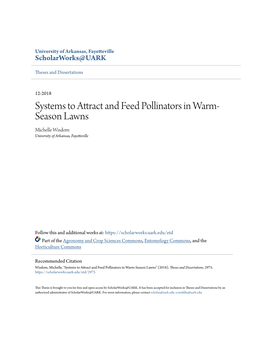 Systems to Attract and Feed Pollinators in Warm-Season Lawns