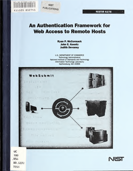 An Authentication Framework for Web Access to Remote Hosts