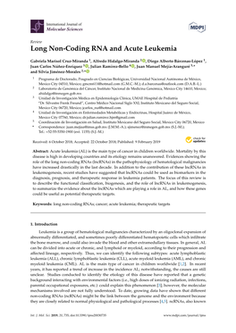 Long Non-Coding RNA and Acute Leukemia