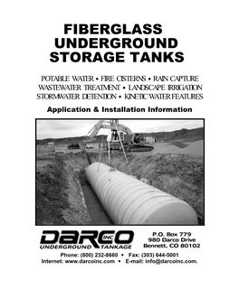 Fiberglass Underground Storage Tanks