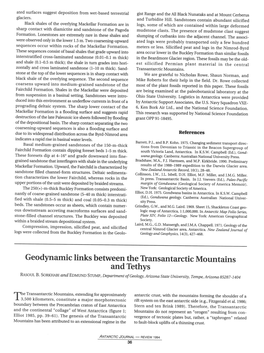 Geodynamic Links Between the Transantarctic Mountains and Tethys RASOUL B