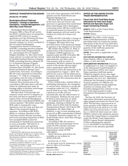 Fiscal Year 2019 Tariff-Rate Quota