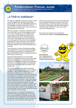 Federation Focus June International Naturist Federation Newsletter Class 9, Issue 35, Publisher: INF-FNI June 2017