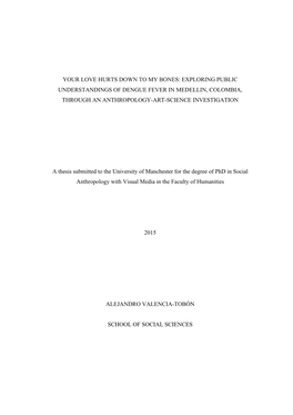 Exploring Public Understandings of Dengue Fever in Medellin, Colombia, Through an Anthropology-Art-Science Investigation