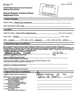 National Register of Historic Places Registration Form