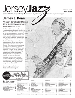 Jazzfest Facts, Hot Off the Press. James L. Dean