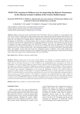 WSW-ENE Extension in Mallorca, Key for Integrating the Balearic Promontory in the Miocene Tectonic Evolution of the Western Mediterranean