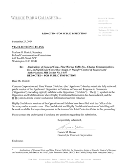 September 23, 2014 VIA ELECTRONIC FILING Marlene H