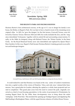 Burtons St Leonards Newsletter Spring 2020