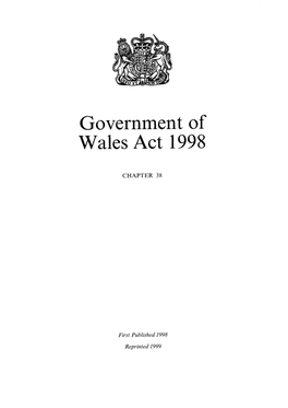 LEG16 Government of Wales Act 1998