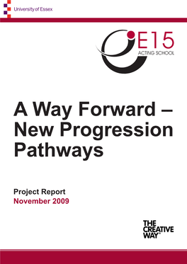 A Way Forward – New Progression Pathways