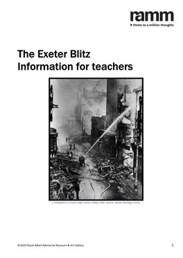 The Exeter Blitz Information for Teachers