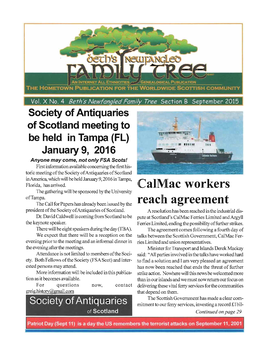 Calmac Workers the Gathering Will Be Sponsored by the University Oftampa