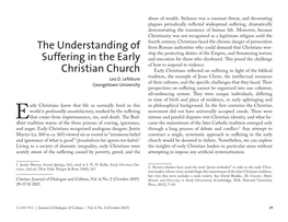 The Understanding of Suffering in the Early Christian Church