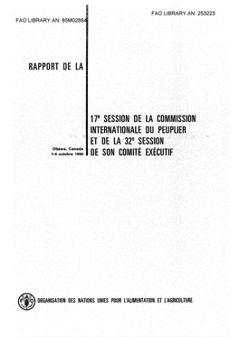 [IDE LA 32 SESSION Ottawa, Canada R 14 Octobre 1984 Ye SON COM Lie EXECUTIF