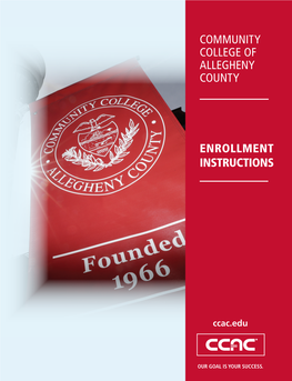 Enrollment Instructions Community College of Allegheny County