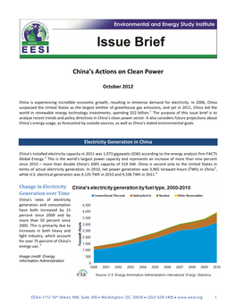 China's Actions on Clean Power