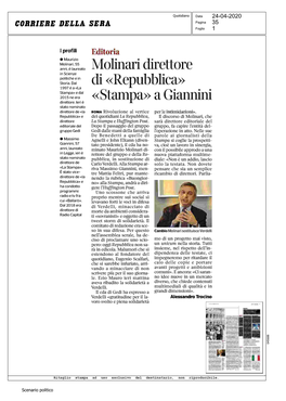 Molinari Direttore Di «Repubblica» «Stampa»