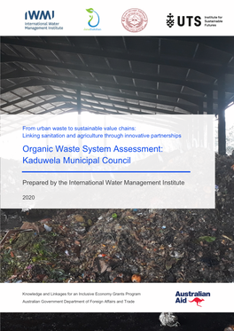 Organic Waste System Assessment: Kaduwela Municipal Council