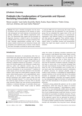 Prebiotic-Like Condensations of Cyanamide and Glyoxal: Revisiting