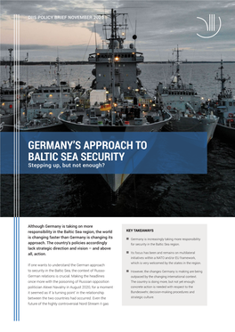 Germany's Approach to Baltic Sea Security