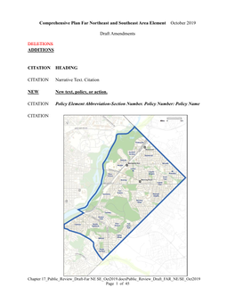 Comprehensive Plan Far Northeast and Southeast Area Element October 2019