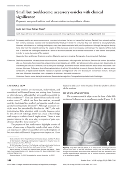 Accessory Ossicles with Clinical Significance Pequenos, Mas Problemáticos: Ossículos Acessórios Com Importância Clínica