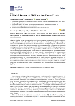 A Global Review of PWR Nuclear Power Plants