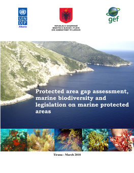 Protected Area Gap Assessment, Marine Biodiversity and Legislation on Marine Protected Areas
