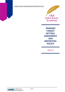 AJK Primary Target Setting, Assessment and Reporting