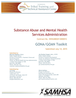 GONA/GOAN Toolkit Submitted July 14, 2015