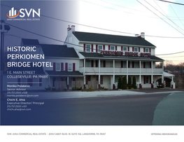 Historic Perkiomen Bridge Hotel 1 E