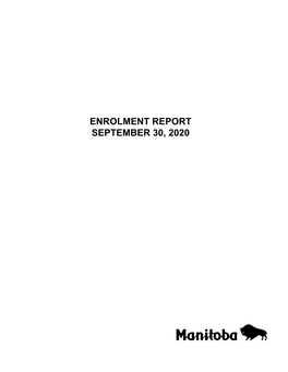 Enrolment Report September 30, 2020 Enrolment Report September 30, 2020