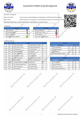 G-Junioren Hallen-Cup SG Itzgrund