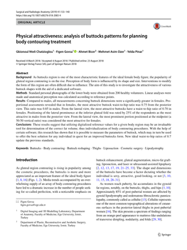 Analysis of Buttocks Patterns for Planning Body Contouring Treatment