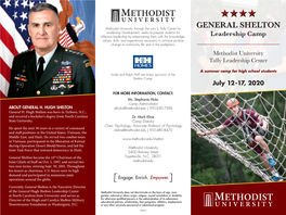 2020 General Shelton Leadership Camp Brochure