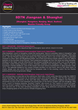 8D7N Jiangnan & Shanghai