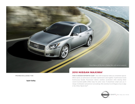 2010 Nissan Maxima Brochure