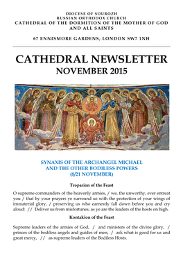 Cathedral Newsletter November 2015